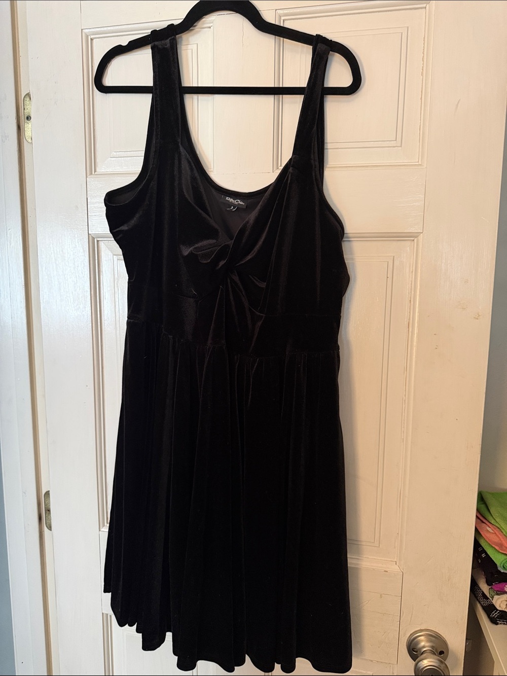 torrid Black Velvet Sleeveless Fit-and-Flare Dress